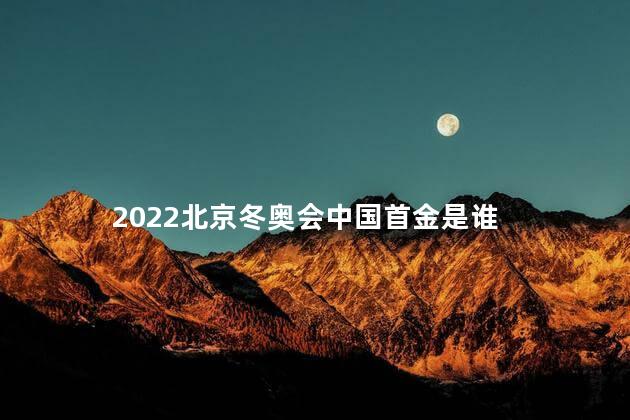 2022北京冬奥会中国首金是谁
