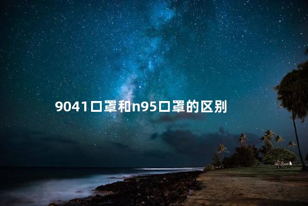 9041口罩和n95口罩的区别 9041口罩和n95口罩的区别
