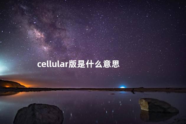 cellular版是什么意思