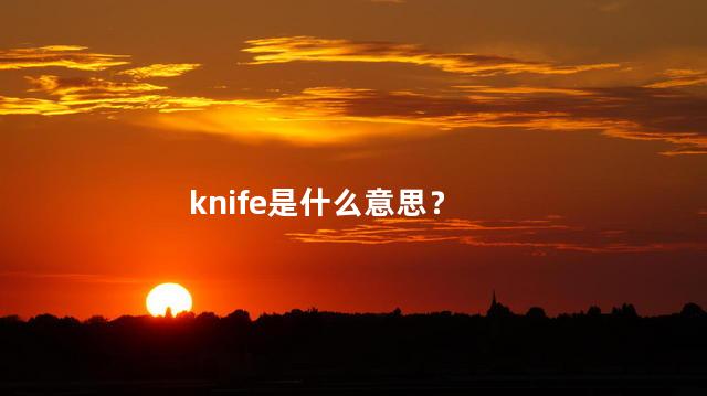 knife是什么意思？