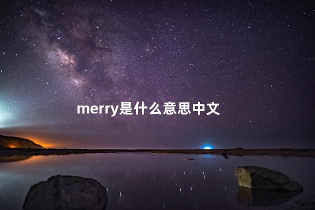 merry是什么意思中文