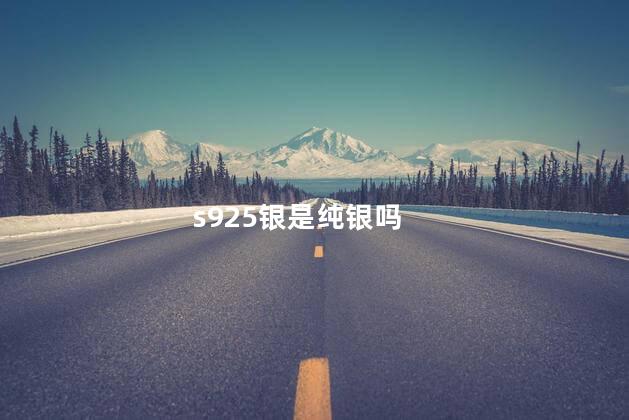 s925银是纯银吗 s925银是纯银吗