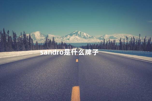 sandro是什么牌子 sandro是什么牌子