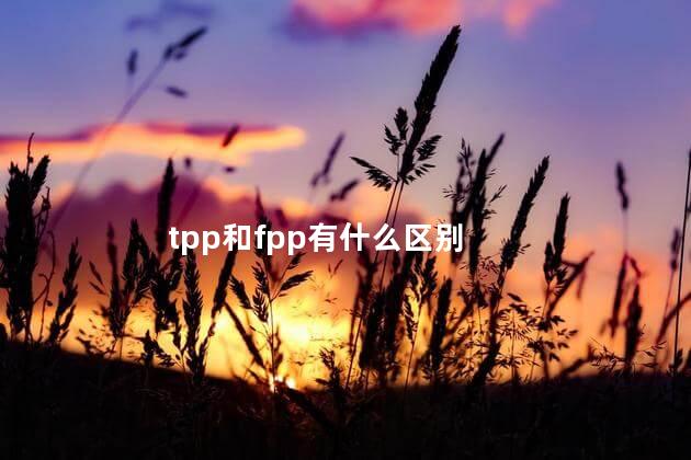 tpp和fpp有什么区别 tpp和fpp有什么区别