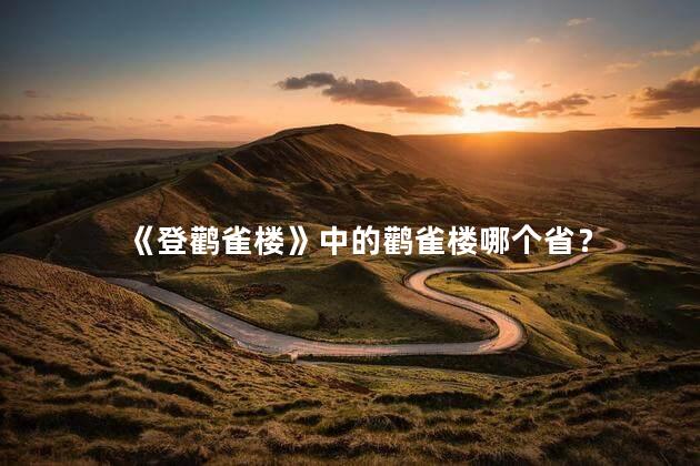 《登鹳雀楼》中的鹳雀楼哪个省？