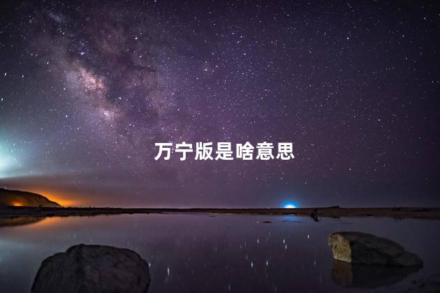 万宁版是啥意思 万宁版是啥意思