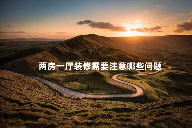 两房一厅装修需要注意哪些问题 两房一厅装修需要注意哪些问题
