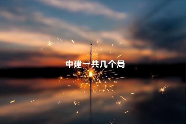 中建一共几个局 中建一共几个局