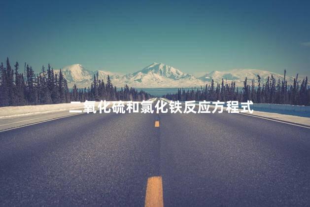 二氧化硫和氯化铁反应方程式 二氧化硫和氯化铁反应方程式