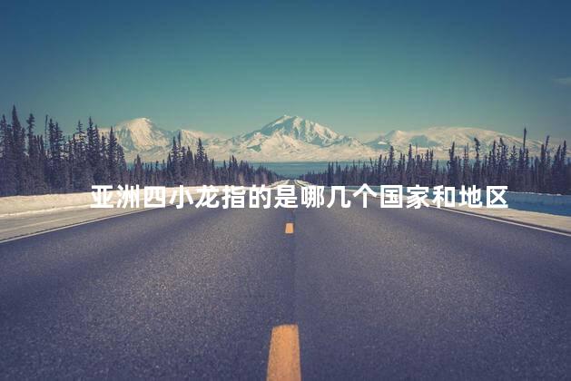 亚洲四小龙指的是哪几个国家和地区 亚洲四小龙指的是哪几个国家和地区