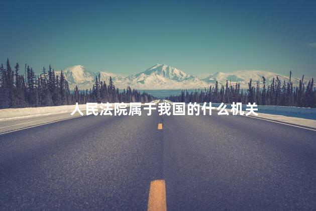 人民法院属于我国的什么机关 人民法院属于我国的什么机关