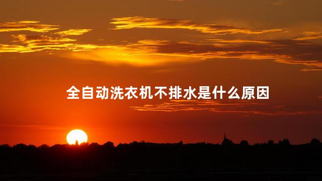 全自动洗衣机不排水是什么原因 全自动洗衣机不排水是什么原因