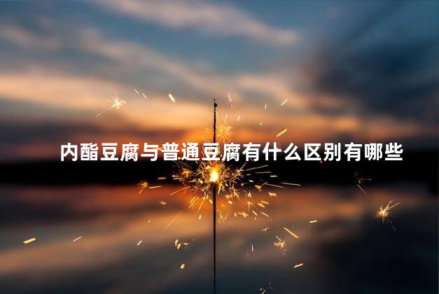 内酯豆腐与普通豆腐有什么区别有哪些