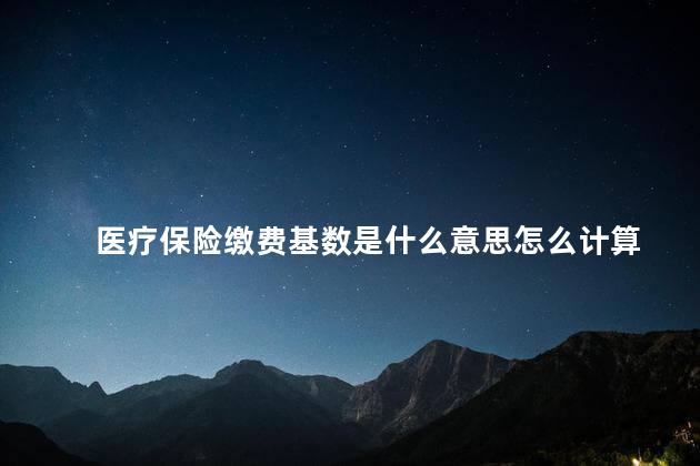 医疗保险缴费基数是什么意思怎么计算