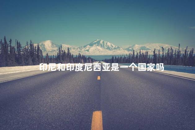 印尼和印度尼西亚是一个国家吗