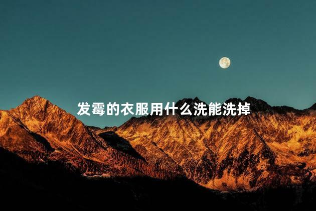 发霉的衣服用什么洗能洗掉