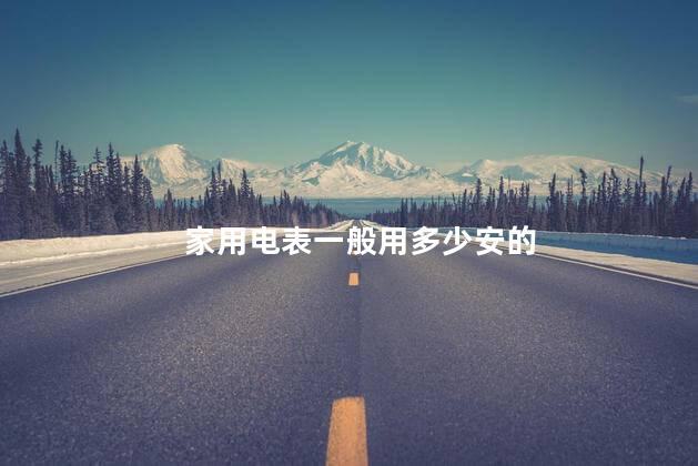 家用电表一般用多少安的