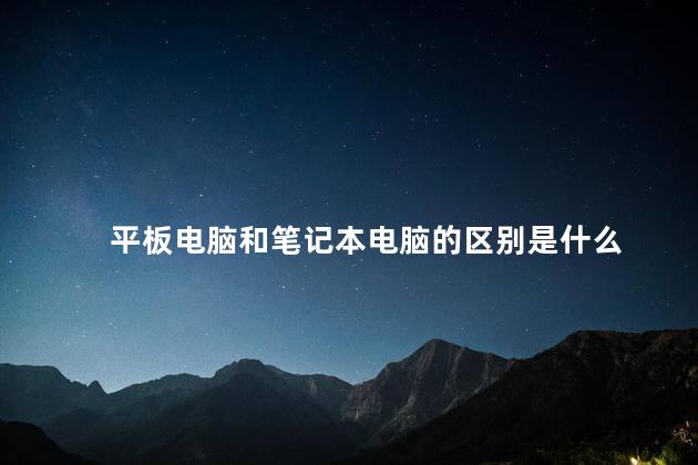平板电脑和笔记本电脑的区别是什么