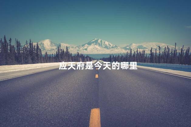 应天府是今天的哪里