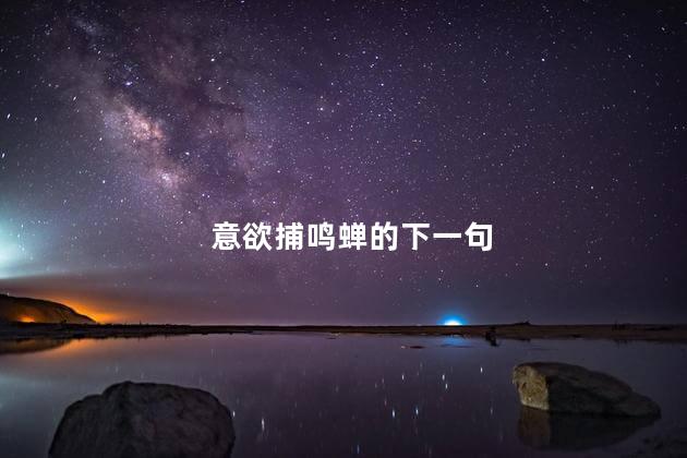 意欲捕鸣蝉的下一句 意欲捕鸣蝉的下一句