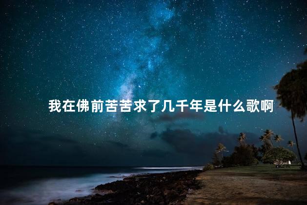 我在佛前苦苦求了几千年是什么歌啊