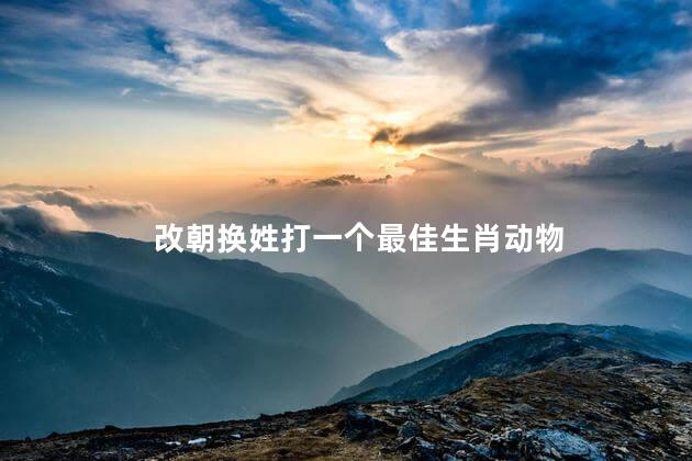改朝换姓打一个最佳生肖动物