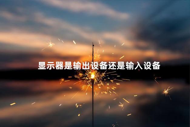 显示器是输出设备还是输入设备