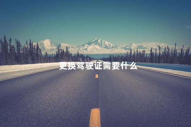 更换驾驶证需要什么