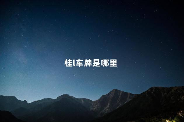 桂l车牌是哪里