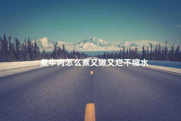 煮牛肉怎么煮又嫩又烂不缩水 煮牛肉怎么煮又嫩又烂不缩水