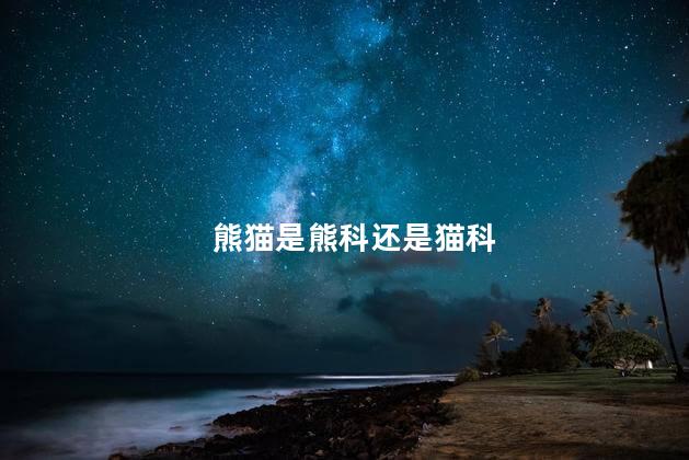 熊猫是熊科还是猫科 熊猫是熊科还是猫科