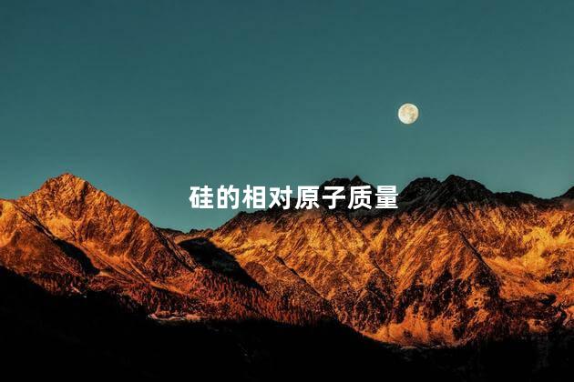 硅的相对原子质量 硅的相对原子质量
