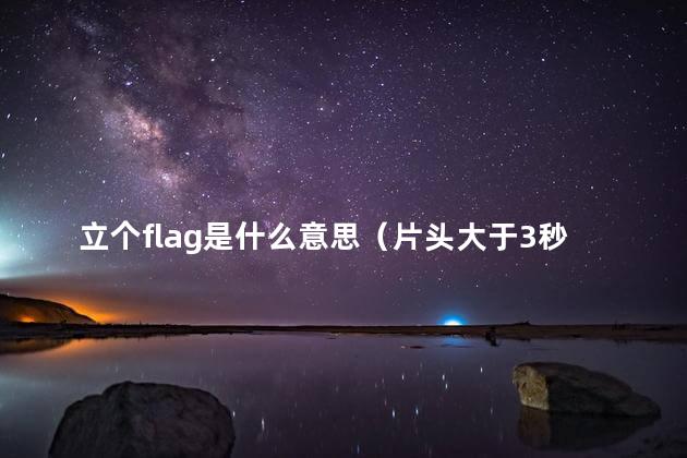 立个flag是什么意思（片头大于3秒）