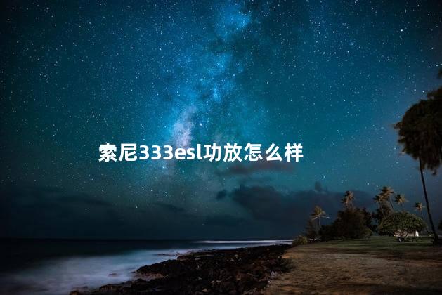 索尼333esl功放怎么样