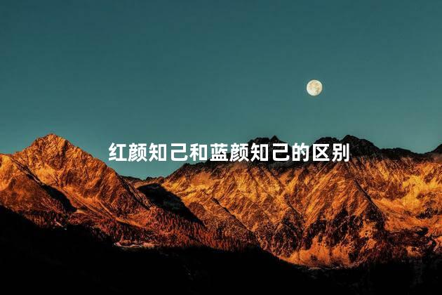 红颜知己和蓝颜知己的区别 红颜知己和蓝颜知己的区别