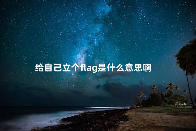 给自己立个flag是什么意思啊