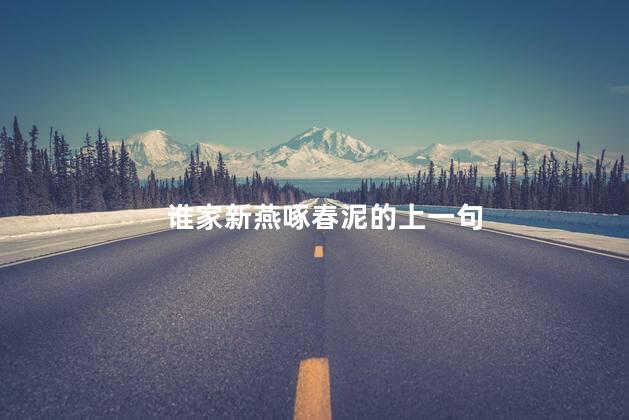 谁家新燕啄春泥的上一句