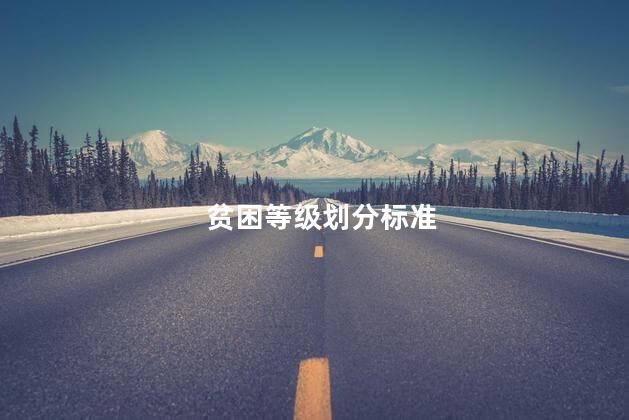 贫困等级划分标准