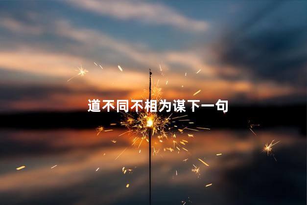 道不同不相为谋下一句 道不同不相为谋下一句