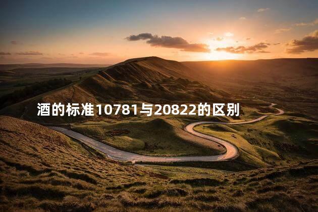 酒的标准10781与20822的区别