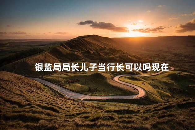 银监局局长儿子当行长可以吗现在