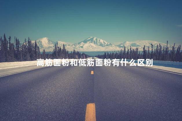 高筋面粉和低筋面粉有什么区别