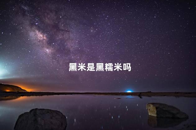 黑米是黑糯米吗 黑米是黑糯米吗